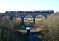 A southbound service crossing Markinch Viaduct in February 2007.<br><br>[John Furnevel 06/02/2007]