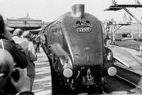 60009 <I>Union of South Africa</I> poses at Aberdeen in 1973 with <I>The Bon Accord</I>.<br><br>[Bill Roberton //1973]