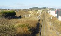 Looking north on Inverness line with Raiths farm on the left.<br><br>[John G. Williamson 17/02/2007]