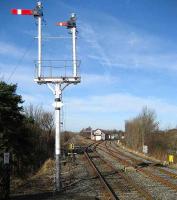 Looking north from Appleby station on 18 February towards the SB showing the recently renewed double junction.<br><br>[John McIntyre 18/02/2007]