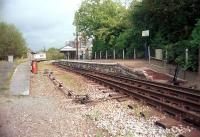 The platform at Bere Alston where the Gunnislake branch trains reverse. Left for Gunnislake and right for Plymouth. The now closed route to Okehampton continued through the station.<br><br>[Ewan Crawford //]