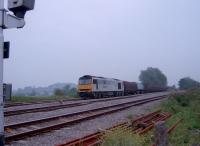 Westbound freight approaching Bishton Crossing.<br><br>[Ewan Crawford //]