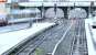 Perth station looking south with a DMU at the Dundee platforms.<br><br>[Brian Forbes //]