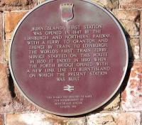 Historical plaque on Burntisland down waiting room wall.<br><br>[Brian Forbes 15/05/2007]