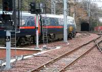 London bound service leaves the extended platform 2 and heads for the Calton tunnels on 17 March.<br><br>[John Furnevel 17/03/2007]