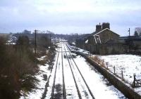 Leyburn station looking east in February 1982.<br><br>[John McIntyre /02/1982]