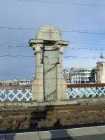 Old gantry support and access stairs at Glasgow Central.<br><br>[Graham Morgan 19/03/2006]