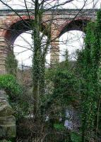 The northern arches of Newbattle Viaduct which carry the line high above the South Esk, March 2007.<br><br>[John Furnevel /03/2007]