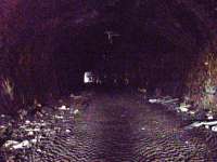 Inside the 310 yard tunnel.. notice the tyre marks. Not sign of rail!!<br><br>[Colin Harkins 29/03/2007]
