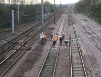 View south from Larkfield Junction during Sunday morning engineering works occupation on 1 April 2007.<br><br>[John Furnevel 01/04/2007]