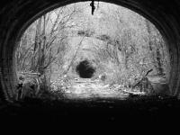 The view from Gallowgate Tunnel toward the Station in Black and White.<br><br>[Colin Harkins 29/03/2007]