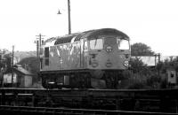 26033 comes off shed at Ferryhill in May 1975 and heads for Aberdeen station.<br><br>[John McIntyre /05/1975]