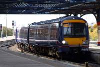 First ScotRail 170 pulls into platform 3 at Dundee.<br><br>[Adrian Coward 08/04/2007]