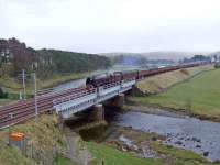 LMS 6233 crossing Crawford viaduct on 9 April 2007 with <I>The Great Britain</I> bound for Glasgow<br><br>[John Robin 09/04/2007]