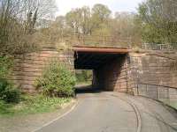 Caledonian Railway Lanarkshire and Dumbartonshire line, bridge over Manse Road, Bowling.<br><br>[Alistair MacKenzie 13/04/2007]