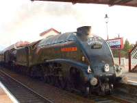 <I>The Great Britain</I> railtour arrives at Aviemore.<br><br>[John Gray 14/04/2007]