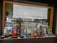 Window display at Pitlochry Station Bookshop - see news item.<br><br>[John Yellowlees /07/2012]