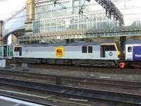 92019 Wagner being coupled to the Caledonian Sleeper at Glasgow Central<br><br>[Graham Morgan 28/04/2007]