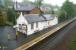 The station building at Thorntonhall in the pouring rain on the morning of 6 May 2007. View towards East Kilbride.<br><br>[John Furnevel 06/05/2007]