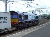 66416 passing through Paisley Gilmour Street with the WH Malcolm freight service to Grangemouth<br><br>[Graham Morgan 22/05/2007]