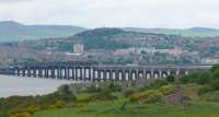Dundee City and the Tay Bridge. A CG170 nears the south side.<br><br>[Brian Forbes /05/2007]