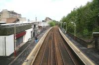 A quiet Sunday morning at Clarkston. View north over the station on 6 May 2007.<br><br>[John Furnevel 06/05/2007]