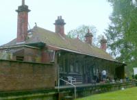 A look at St Fillans station building. Gables have been extended out to the platform edge. This station has been closed for more years than it was open.<br><br>[Brian Forbes 04/06/2006]