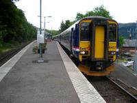 Glasgow bound train about to restart from Arrochar and Tarbet on 28 May 2007.<br><br>[John McIntyre 28/05/2007]