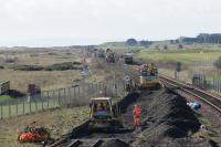 Trackbed preparation at Elliot Junction. View looks to Dundee.<br><br>[Duncan Ross 02/03/2007]