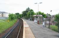 The 1871 station at Stewarton in June 2007, looking north towards Dunlop.<br><br>[John Furnevel 17/06/2007]
