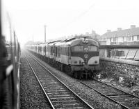 Passing the <I>stored locomotive</I> siding at Inchicore MPD, Dublin in 1988.<br><br>[Bill Roberton //1988]