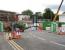 Access for traffic to Alloa Station from the new roundabout on 29 June. Some road marking and signposting has been carried out while work on the station building is ongoing in the background.  <br><br>[John Furnevel /06/2007]