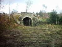 Overbridge, just north of Dunphail station.  The photograph also shows the area formerly occupied by the goods yard.<br><br>[Matt Jolley /4/2007]