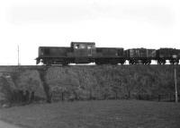 Clayton passing Carberry in 1971 with a coal train from Dalkeith Colliery.<br><br>[Bill Roberton //1971]