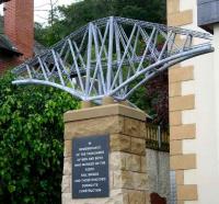 The Hamish Gilchrist memorial in South Queensferry to those killed during construction of the Forth Bridge - unveiled July 2007. <br><br>[John Furnevel 22/07/2007]