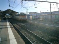<B>SNCF 9329 </B>at Perpignan Dali Station.<br><br>[Alistair MacKenzie 17/10/2007]