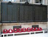 The North British Railway Roll of Honour at Waverley on 17 November, suitably adorned.<br><br>[Ewan Crawford 17/11/2007]