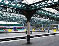 Awaiting attention - view northeast from platform 19 across Waverley west end on 17 November showing the framework and supports of the various canopies due for refurbishment.<br><br>[Ewan Crawford 17/11/2007]