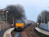 The <I>Northern Belle</I> passing Kinghorn with Royal Train class 67 no.67006 at the rear on 14 December.<br><br>[Brian Forbes 14/12/2007]