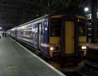 156493 at Platform 11 waiting to form a service to Edinburgh Waverley on 15th December<br><br>[Graham Morgan 15/12/2007]