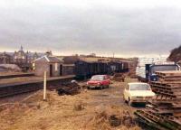 Class 26 on departure from Maud junction after the daily goods pickup on the return leg of the Craiginches to Fraserburgh run in the early spring of 1979. (At this point in the life of the line it was mainly seed potato traffic from Maud that was paying its way).<br><br>[John Williamson /03/1979]