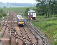 Glasgow bound 170431 service passing the cabin and goods loops at Greenloaning.<br><br>[Brian Forbes ../../2007]