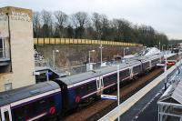 Southbound service arrives at the <i>all new</i> Markinch station.<br><br>[Ewan Crawford 04/01/2008]
