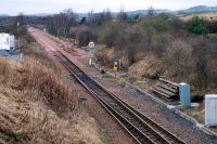 Looking west from Cawburn Junction showing the track doubling approaching the point where the track <i>singled</i>.<br><br>[Ewan Crawford 27/01/2008]