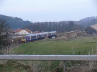 Class 170 waits at the crossover north of Markinch. Arriving at 1509 from Edinburgh as 2K61 it will leave the up platform at 1523 back to Edinburgh as 2K62, neat.<br><br>[Brian Forbes 14/12/2007]