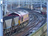 66192 after passing through Paisley Gilmour Street with a coal train on 22nd February<br><br>[Graham Morgan 22/02/2008]