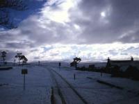 <I>The long wait</I>. View south at Kinbrace in the snow. Christmas 1992.<br><br>[Ian Dinmore //1992]
