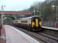 156 502 on an Anniesland - Queen Street service at Gilshochill on 8 March.  <br><br>[David Panton 08/03/2008]