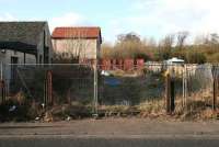 Once the main entrance to the former Torryburn station from the main road, photographed on 21 March 2008. The site has since been redeveloped.<br><br>[Craig Seath 21/03/2008]