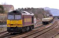 60062 and 66040 on track renewal duty at Larbert on 22 March 2008.<br><br>[Bill Roberton 22/03/2008]